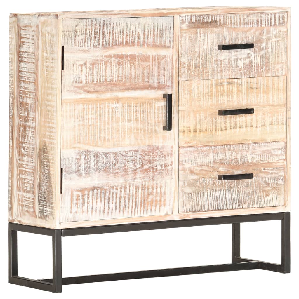 Dressoir 73x30x75 cm massief acaciahout wit is nu te koop bij PeponiXL, paradijselijk wonen!