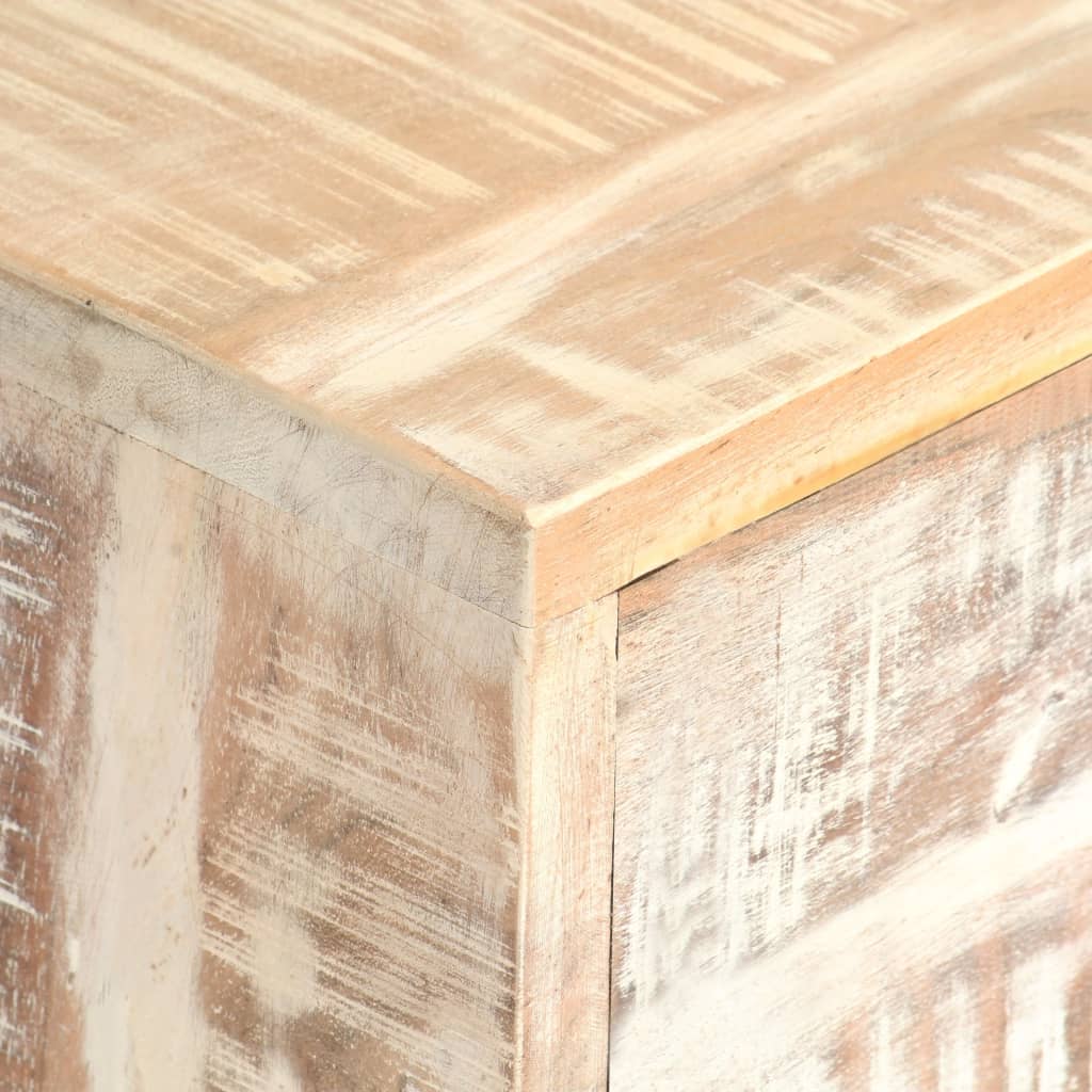 Tv-meubel 140x30x45 cm massief acaciahout wit is nu te koop bij PeponiXL, paradijselijk wonen!