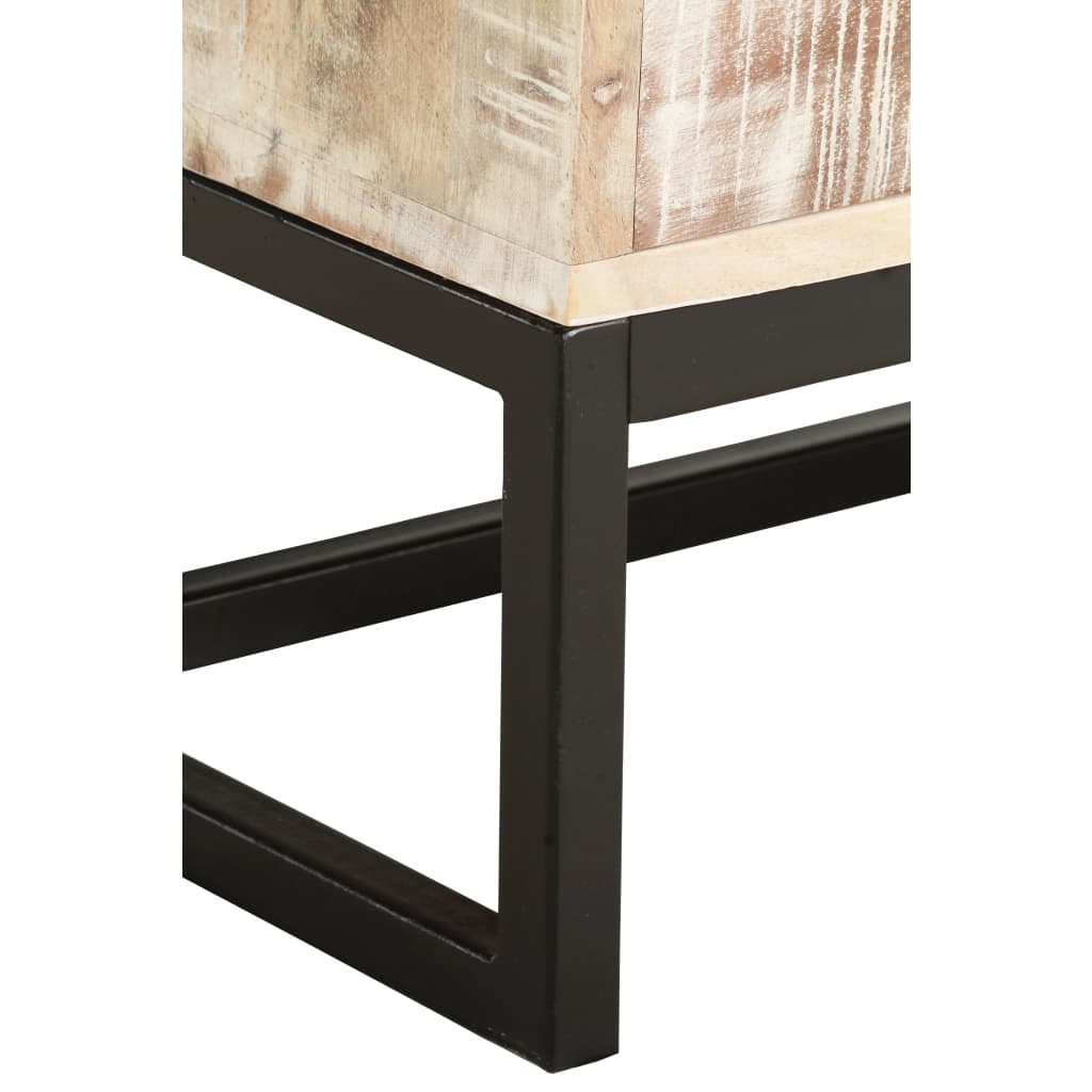 Salontafel 117x50x30 cm massief acaciahout wit is nu te koop bij PeponiXL, paradijselijk wonen!