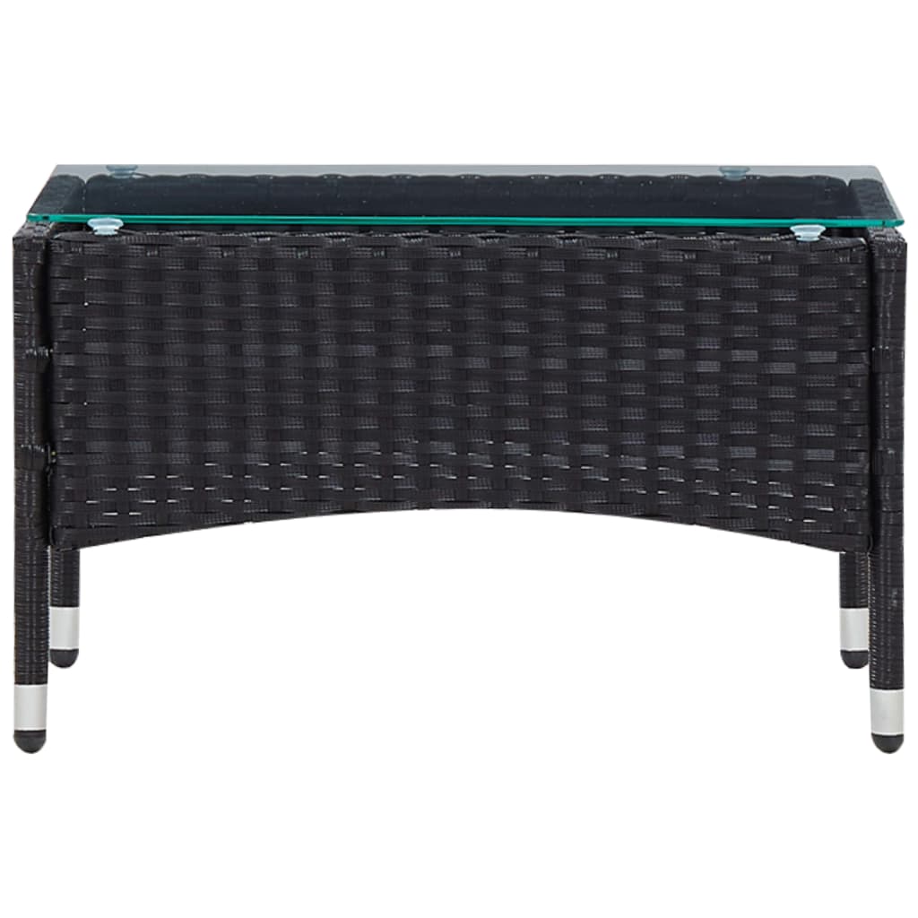 4-delige Loungeset met kussens poly rattan zwart is nu te koop bij PeponiXL, paradijselijk wonen!
