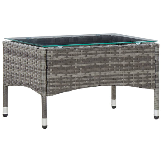 Salontafel 60x40x36 cm poly rattan grijs is nu te koop bij PeponiXL, paradijselijk wonen!