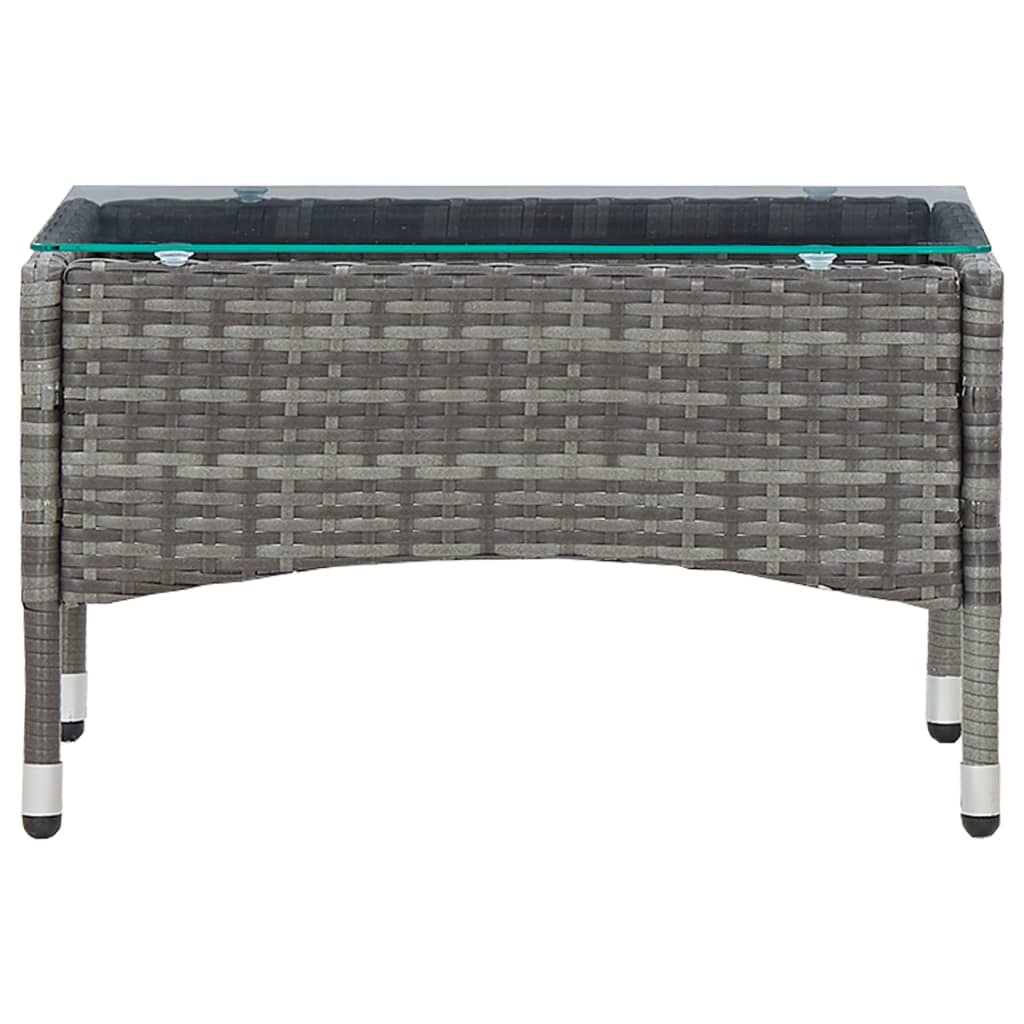 Salontafel 60x40x36 cm poly rattan grijs is nu te koop bij PeponiXL, paradijselijk wonen!