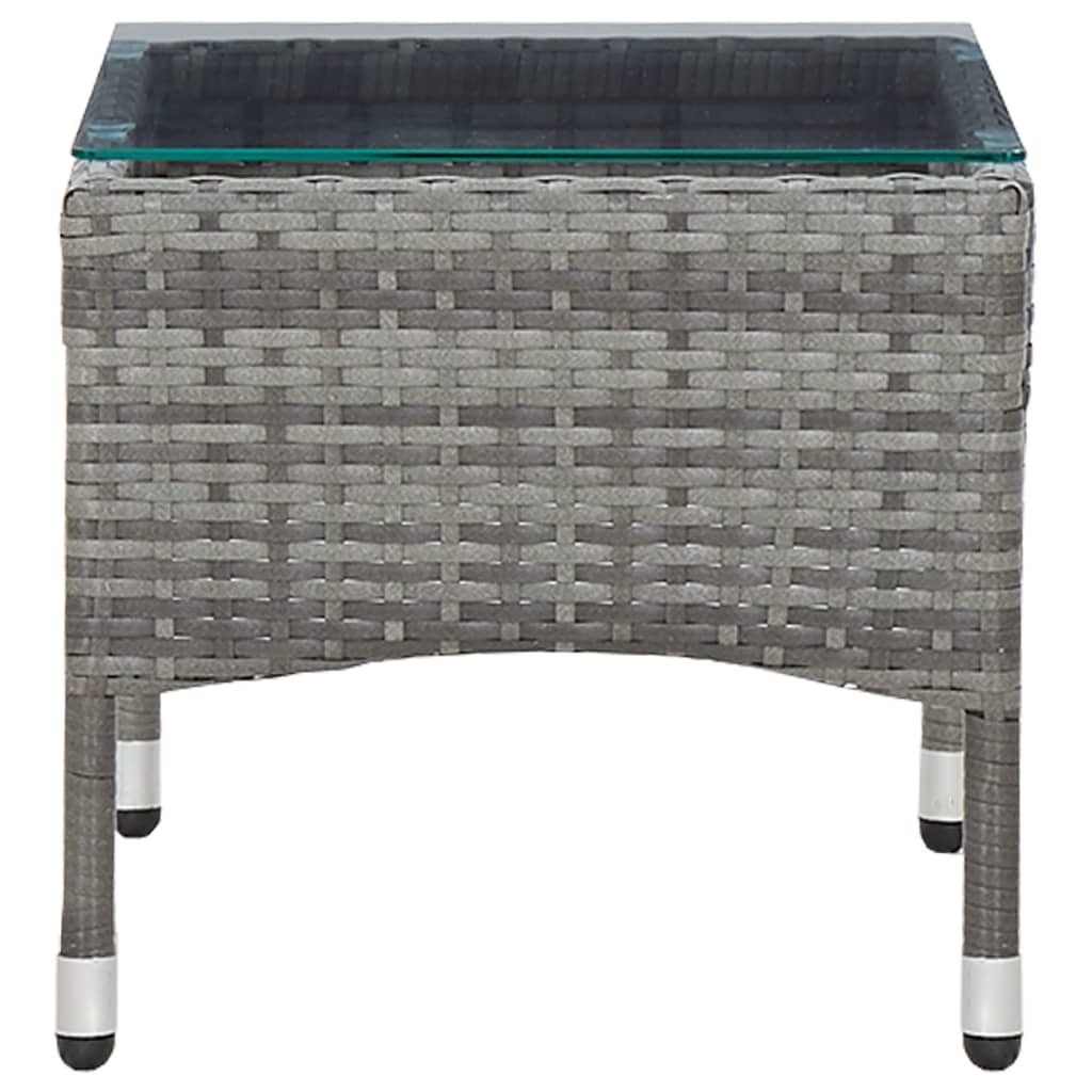 Salontafel 60x40x36 cm poly rattan grijs is nu te koop bij PeponiXL, paradijselijk wonen!