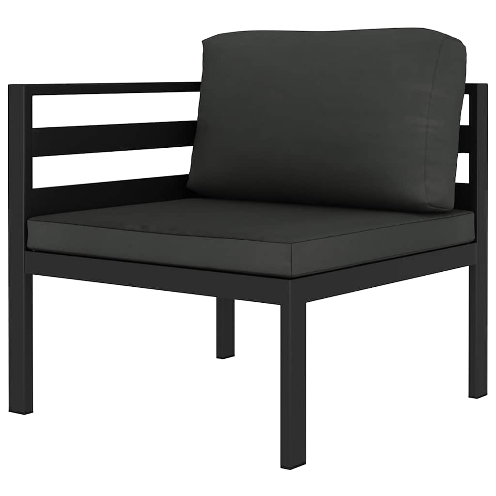 6-delige Loungeset met kussens aluminium antraciet is nu te koop bij PeponiXL, paradijselijk wonen!