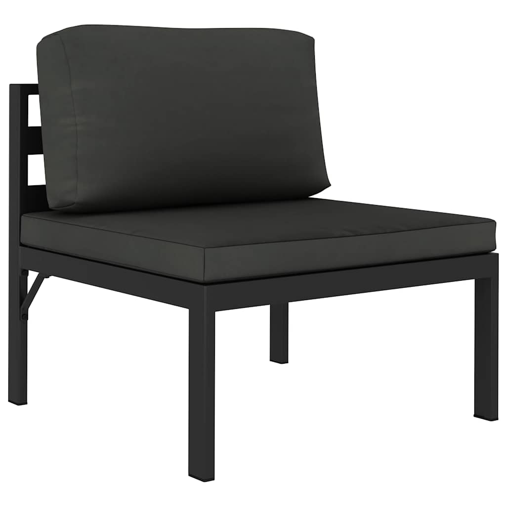 6-delige Loungeset met kussens aluminium antraciet is nu te koop bij PeponiXL, paradijselijk wonen!