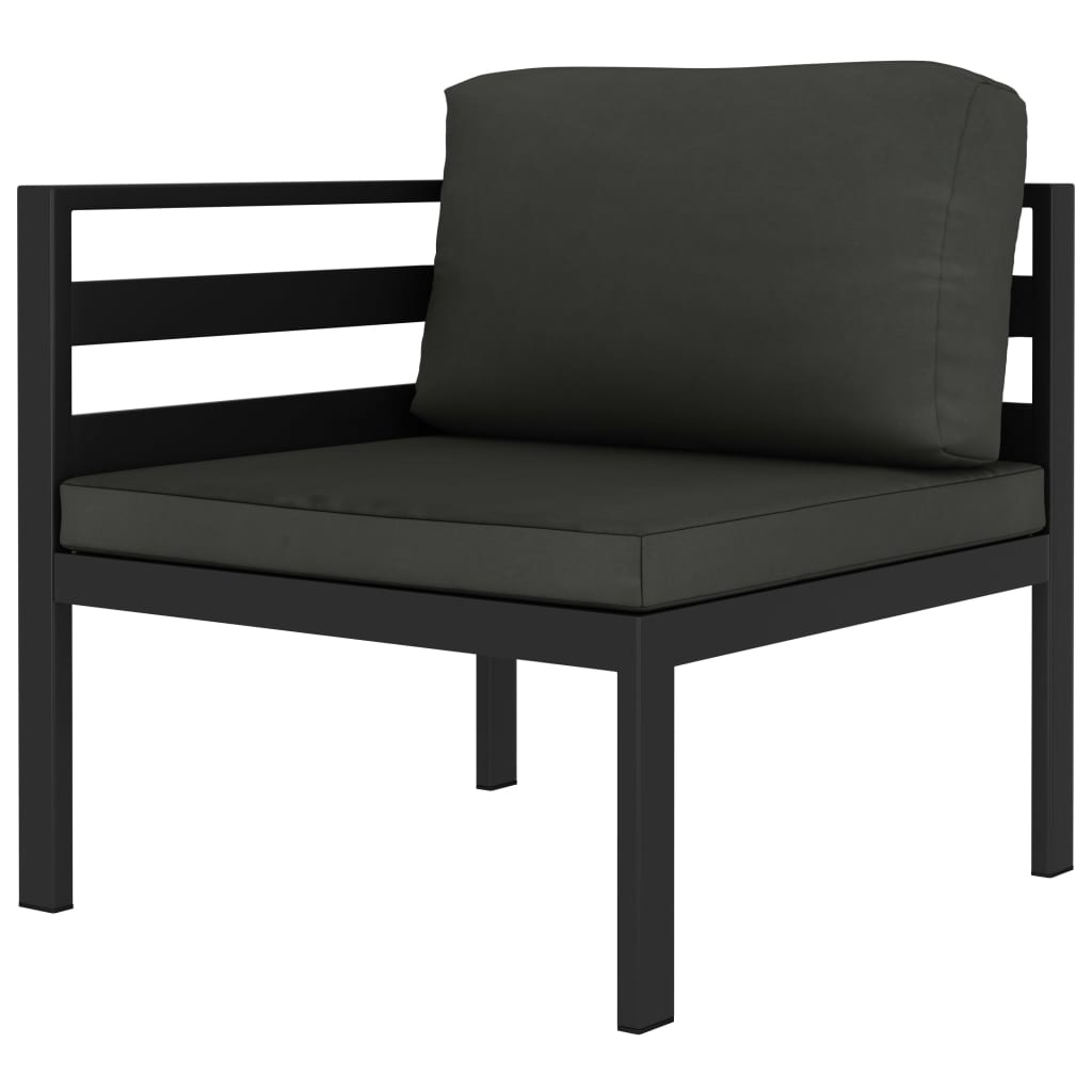 6-delige Loungeset met kussens aluminium antraciet is nu te koop bij PeponiXL, paradijselijk wonen!