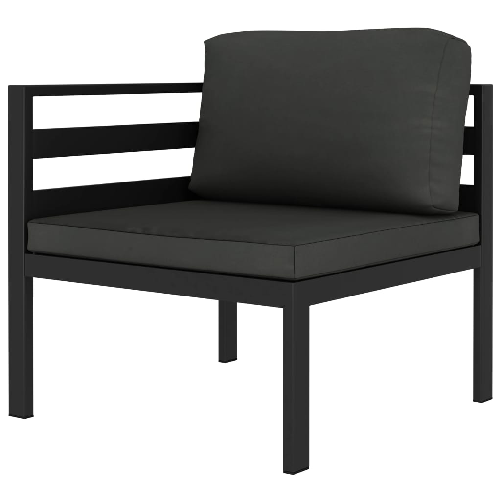 8-delige Loungeset met kussens aluminium antraciet is nu te koop bij PeponiXL, paradijselijk wonen!