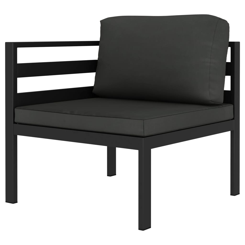 2-delige Loungeset met kussens aluminium antraciet is nu te koop bij PeponiXL, paradijselijk wonen!