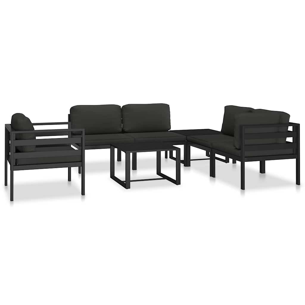 Middenbank sectioneel met kussens aluminium antracietkleurig is nu te koop bij PeponiXL, paradijselijk wonen!