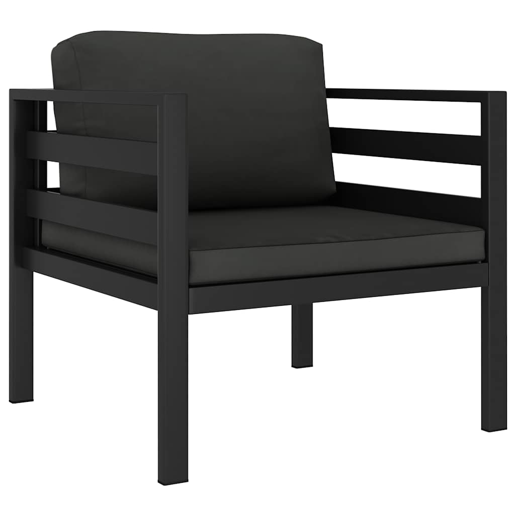 Eenzitsbank met kussens aluminium antracietkleurig is nu te koop bij PeponiXL, paradijselijk wonen!