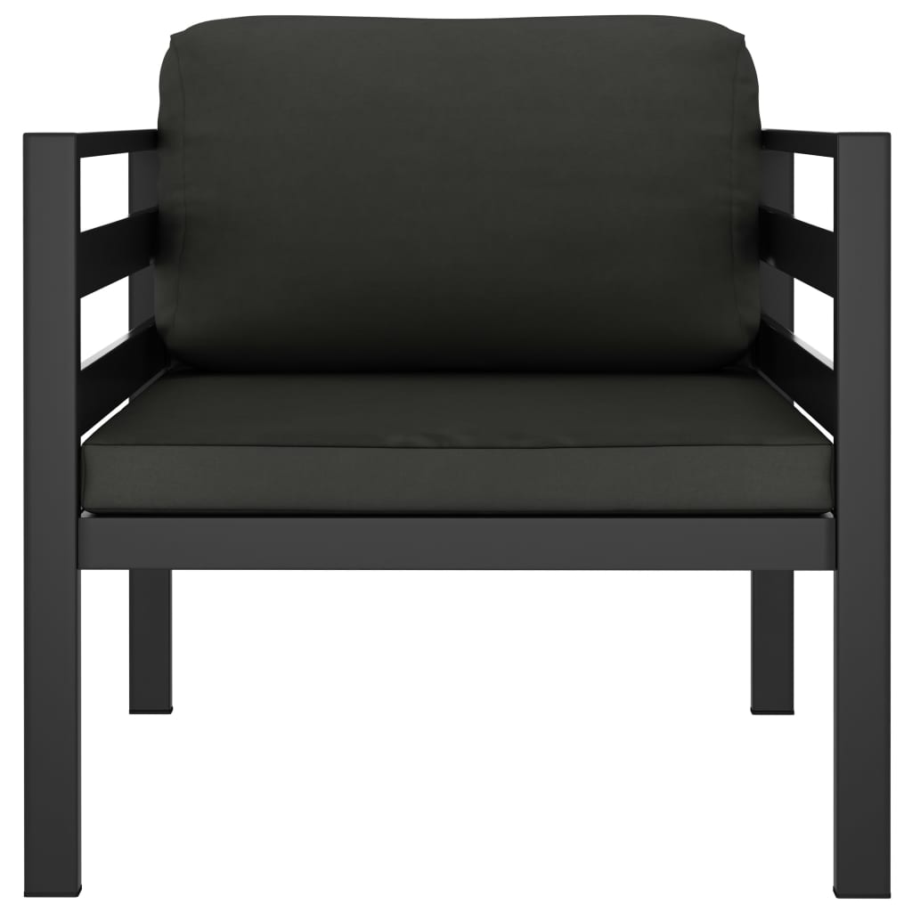 Eenzitsbank met kussens aluminium antracietkleurig is nu te koop bij PeponiXL, paradijselijk wonen!