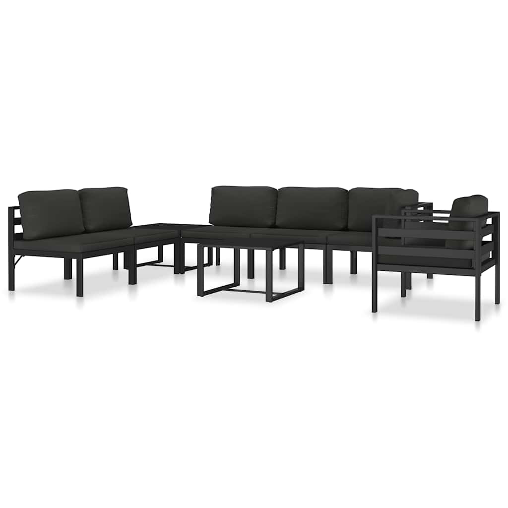 Eenzitsbank met kussens aluminium antracietkleurig is nu te koop bij PeponiXL, paradijselijk wonen!
