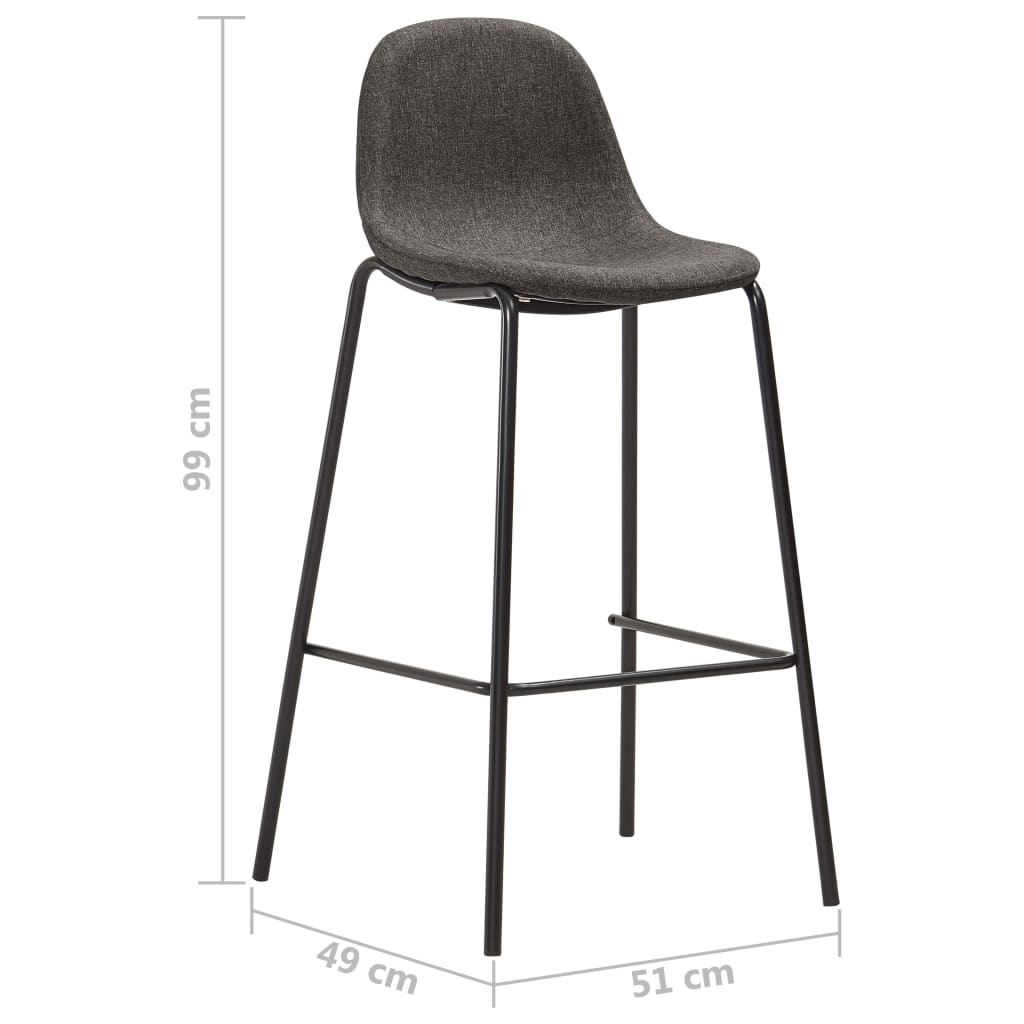 Barstoelen 6 st stof donkergrijs is nu te koop bij PeponiXL, paradijselijk wonen!