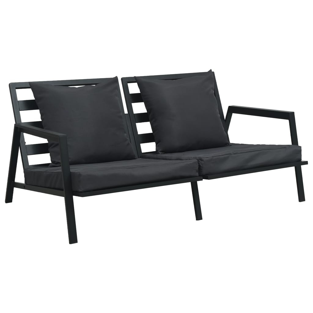 5-delige Loungeset met kussens aluminium donkergrijs is nu te koop bij PeponiXL, paradijselijk wonen!