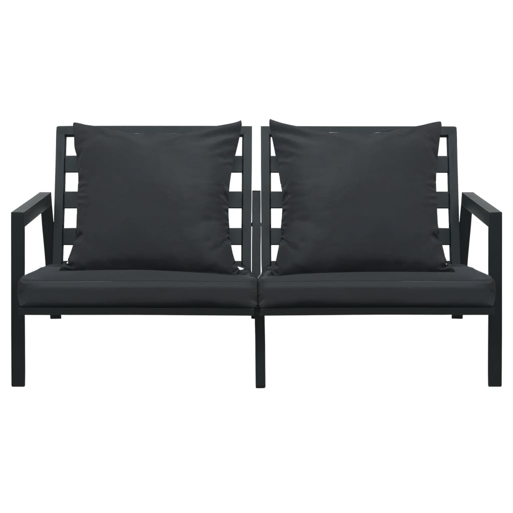 5-delige Loungeset met kussens aluminium donkergrijs is nu te koop bij PeponiXL, paradijselijk wonen!