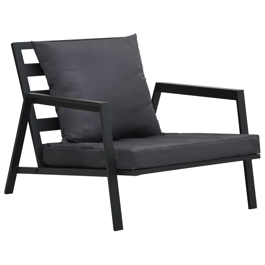 5-delige Loungeset met kussens aluminium donkergrijs is nu te koop bij PeponiXL, paradijselijk wonen!