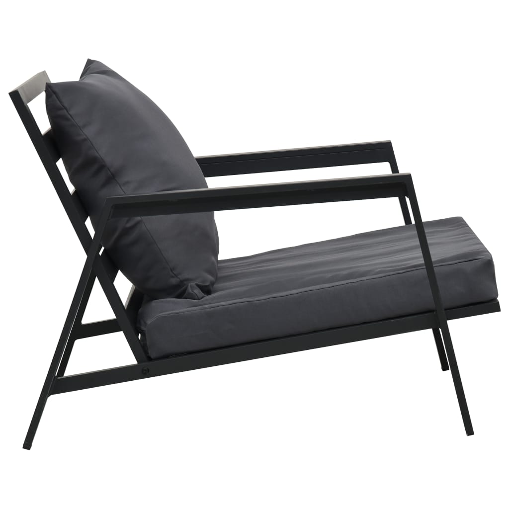 5-delige Loungeset met kussens aluminium donkergrijs is nu te koop bij PeponiXL, paradijselijk wonen!