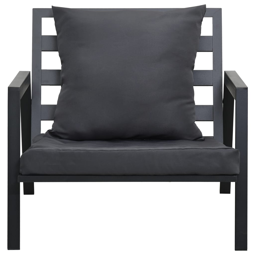 5-delige Loungeset met kussens aluminium donkergrijs is nu te koop bij PeponiXL, paradijselijk wonen!