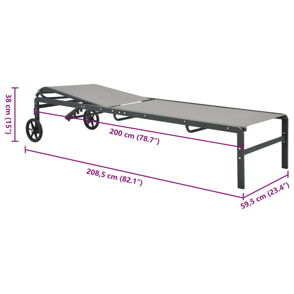 Ligbedden 2 st met tafel textileen en staal is nu te koop bij PeponiXL, paradijselijk wonen!