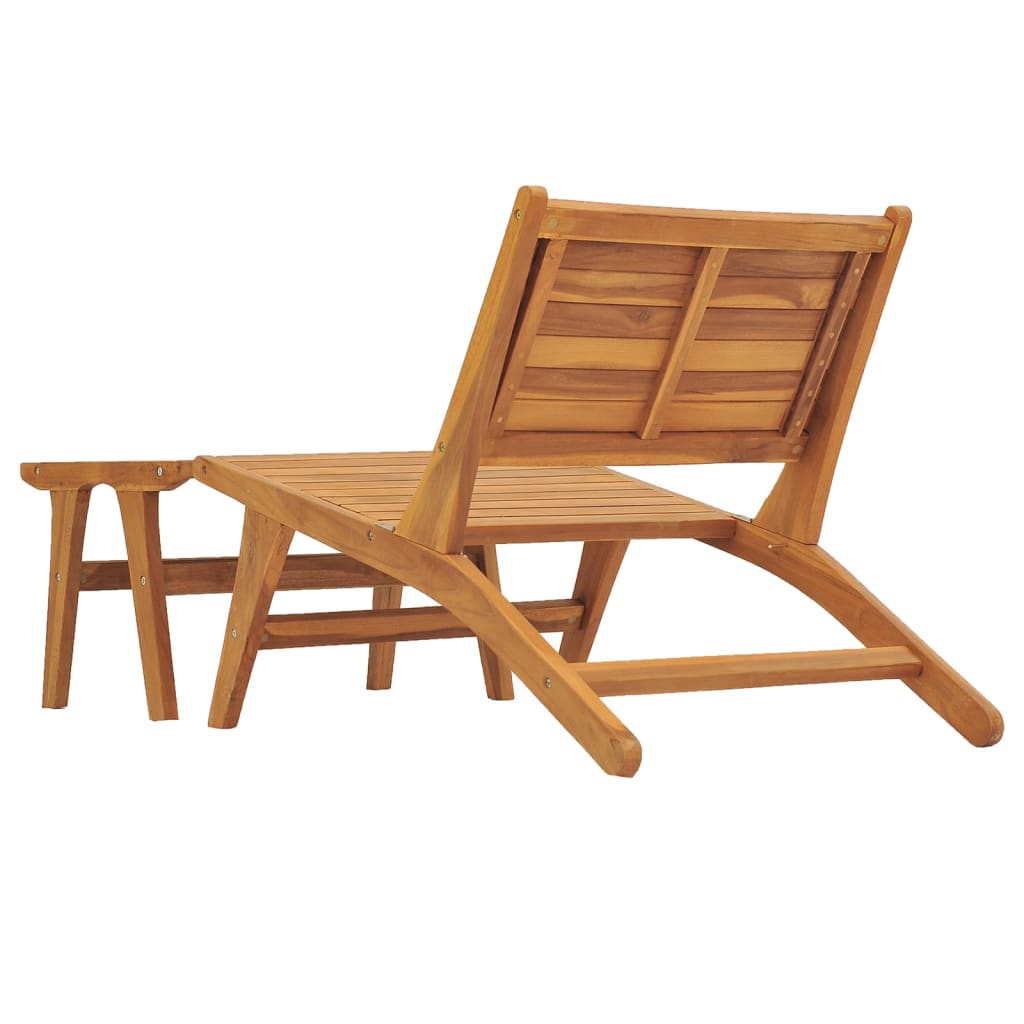 Tuinstoel met voetensteun massief teakhout is nu te koop bij PeponiXL, paradijselijk wonen!