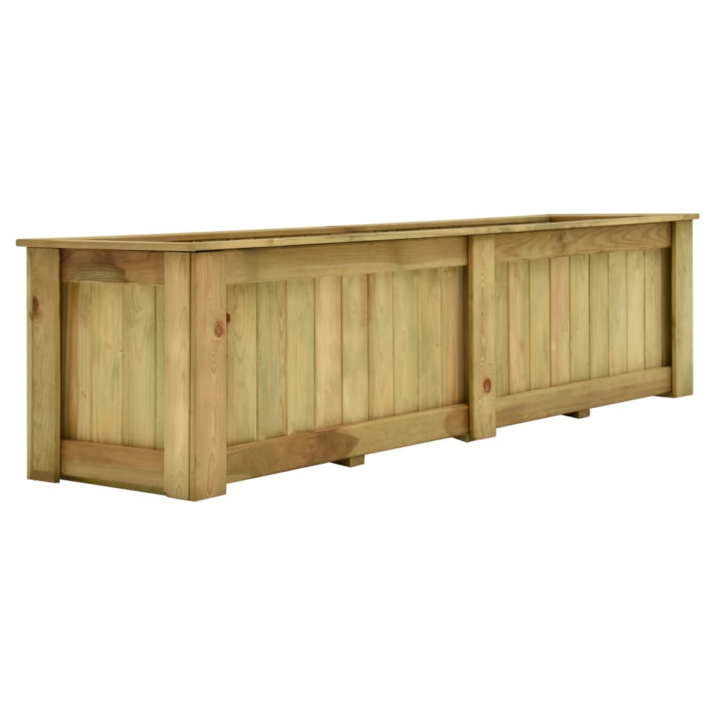 Plantenbak verhoogd 196x50x50 cm geïmpregneerd grenenhout is nu te koop bij PeponiXL, paradijselijk wonen!