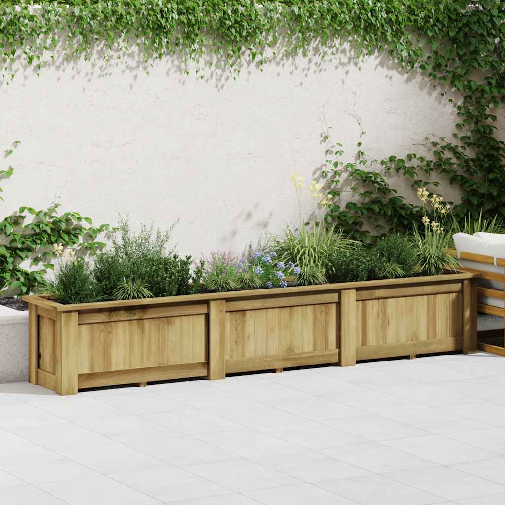 Plantenbak verhoogd 291x50x50 cm geïmpregneerd grenenhout is nu te koop bij PeponiXL, paradijselijk wonen!