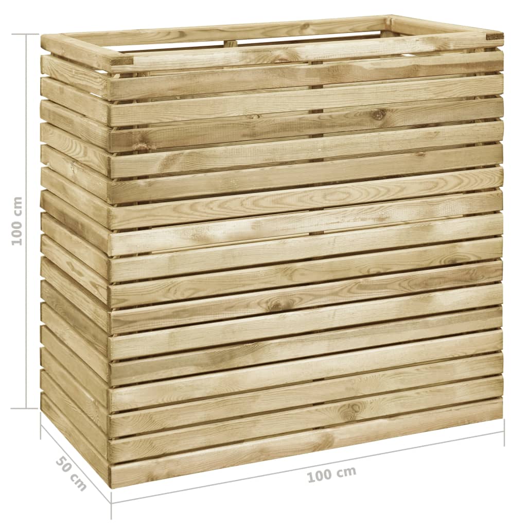 Plantenbak verhoogd 100x50x100 cm geïmpregneerd grenenhout is nu te koop bij PeponiXL, paradijselijk wonen!