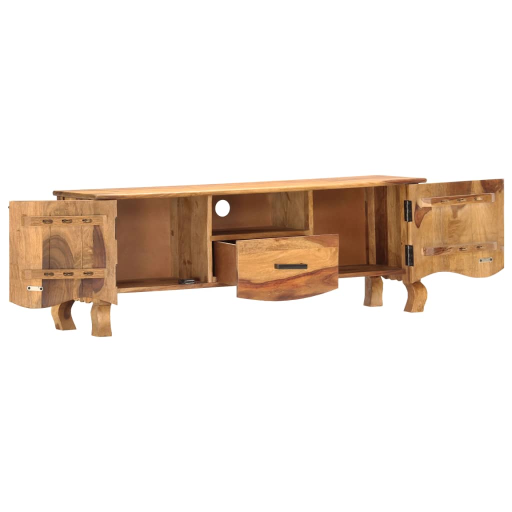 Tv-meubel 115x30x42 cm massief acaciahout is nu te koop bij PeponiXL, paradijselijk wonen!