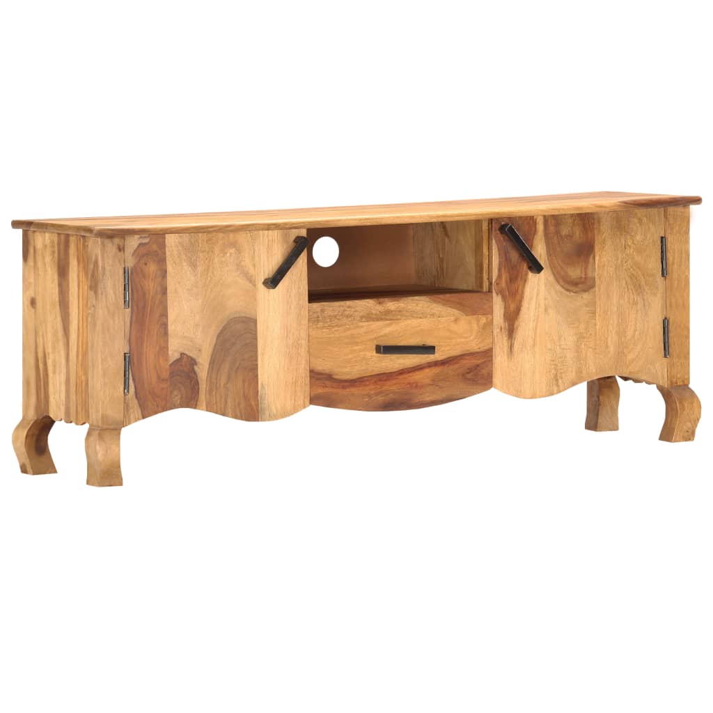 Tv-meubel 115x30x42 cm massief acaciahout is nu te koop bij PeponiXL, paradijselijk wonen!