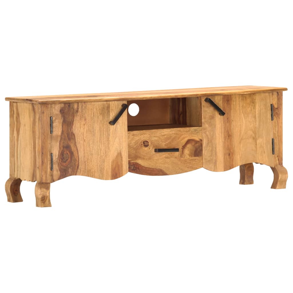 Tv-meubel 115x30x42 cm massief acaciahout is nu te koop bij PeponiXL, paradijselijk wonen!