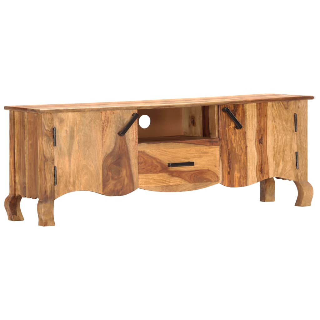 Tv-meubel 115x30x42 cm massief acaciahout is nu te koop bij PeponiXL, paradijselijk wonen!