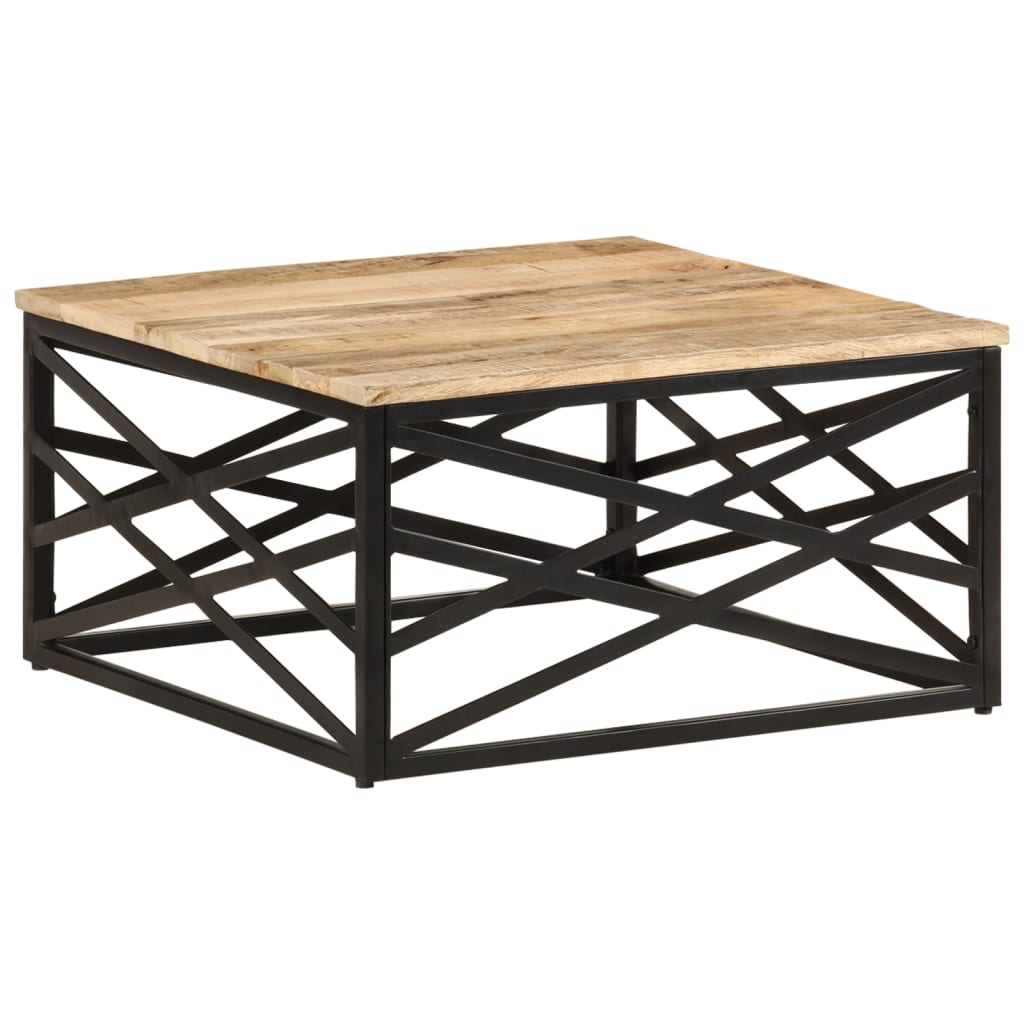 Salontafel 68x68x35 cm massief mangohout is nu te koop bij PeponiXL, paradijselijk wonen!