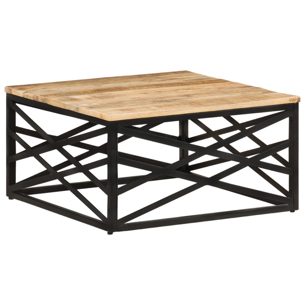 Salontafel 68x68x35 cm massief mangohout is nu te koop bij PeponiXL, paradijselijk wonen!