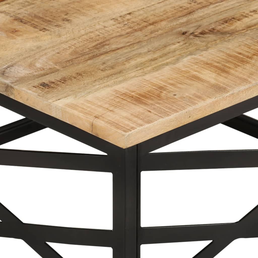 Salontafel 68x68x35 cm massief mangohout is nu te koop bij PeponiXL, paradijselijk wonen!