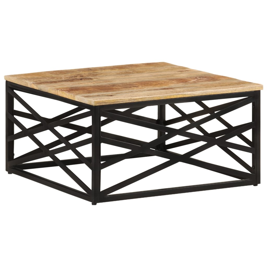 Salontafel 68x68x35 cm massief mangohout is nu te koop bij PeponiXL, paradijselijk wonen!
