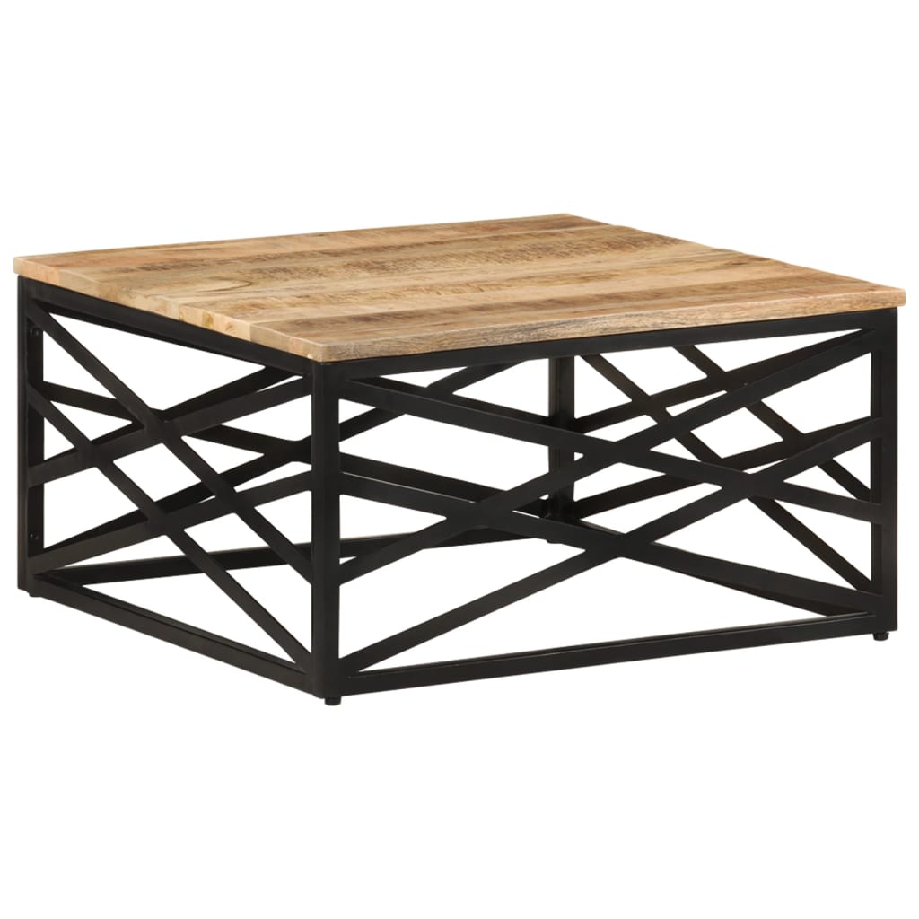 Salontafel 68x68x35 cm massief mangohout is nu te koop bij PeponiXL, paradijselijk wonen!