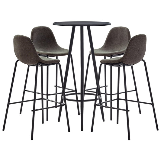 5-delige Barset stof donkergrijs is nu te koop bij PeponiXL, paradijselijk wonen!