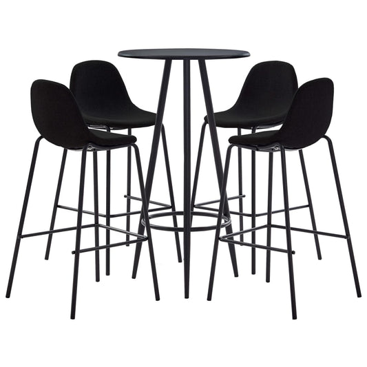 5-delige Barset stof zwart is nu te koop bij PeponiXL, paradijselijk wonen!