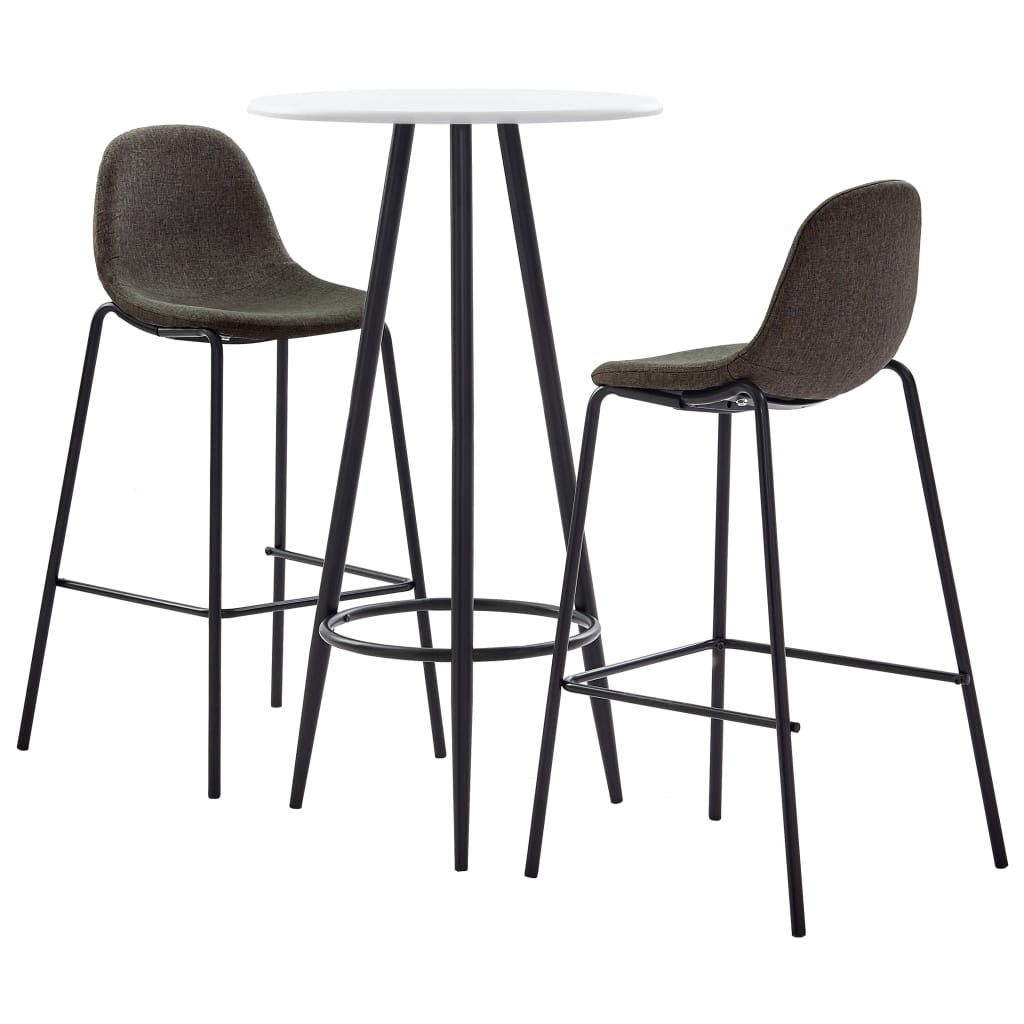 3-delige Barset stof donkergrijs is nu te koop bij PeponiXL, paradijselijk wonen!
