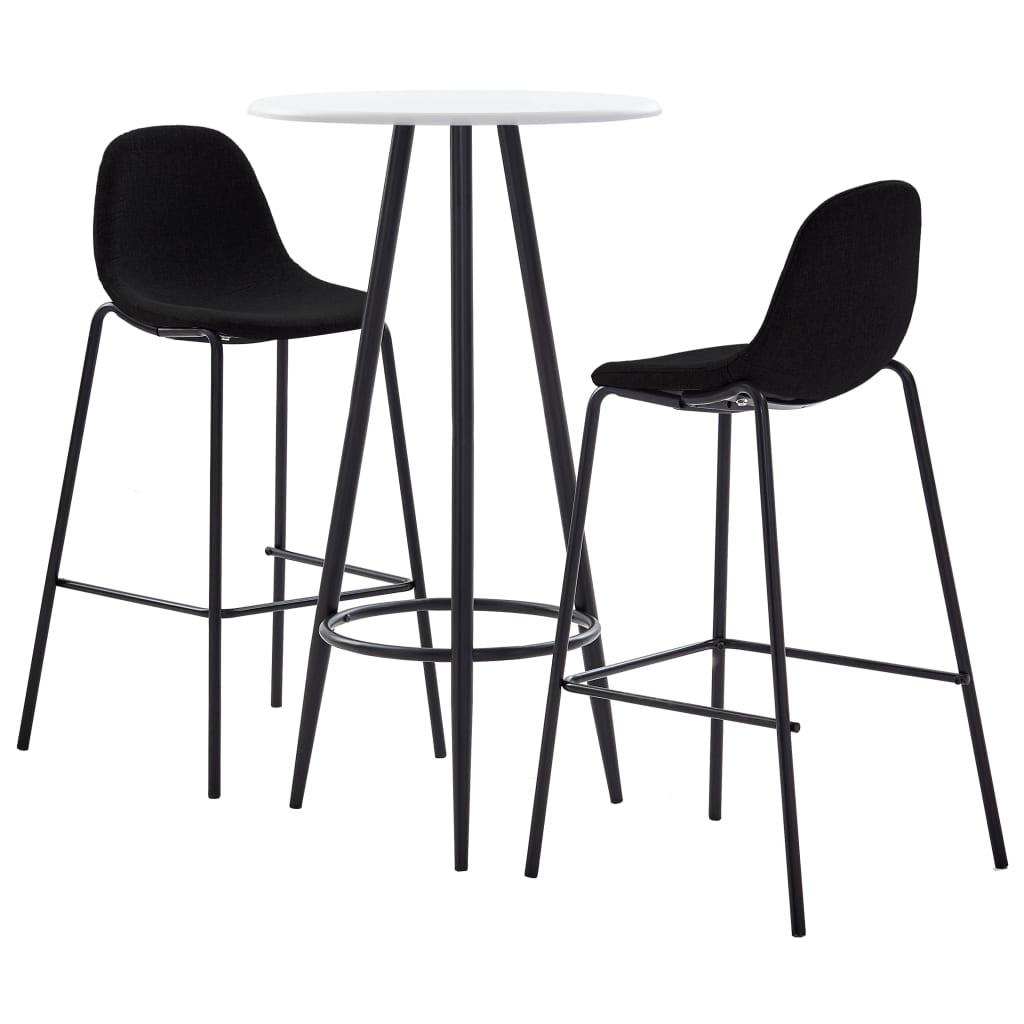 3-delige Barset stof zwart is nu te koop bij PeponiXL, paradijselijk wonen!