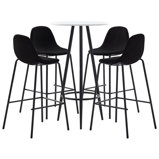 5-delige Barset stof zwart is nu te koop bij PeponiXL, paradijselijk wonen!