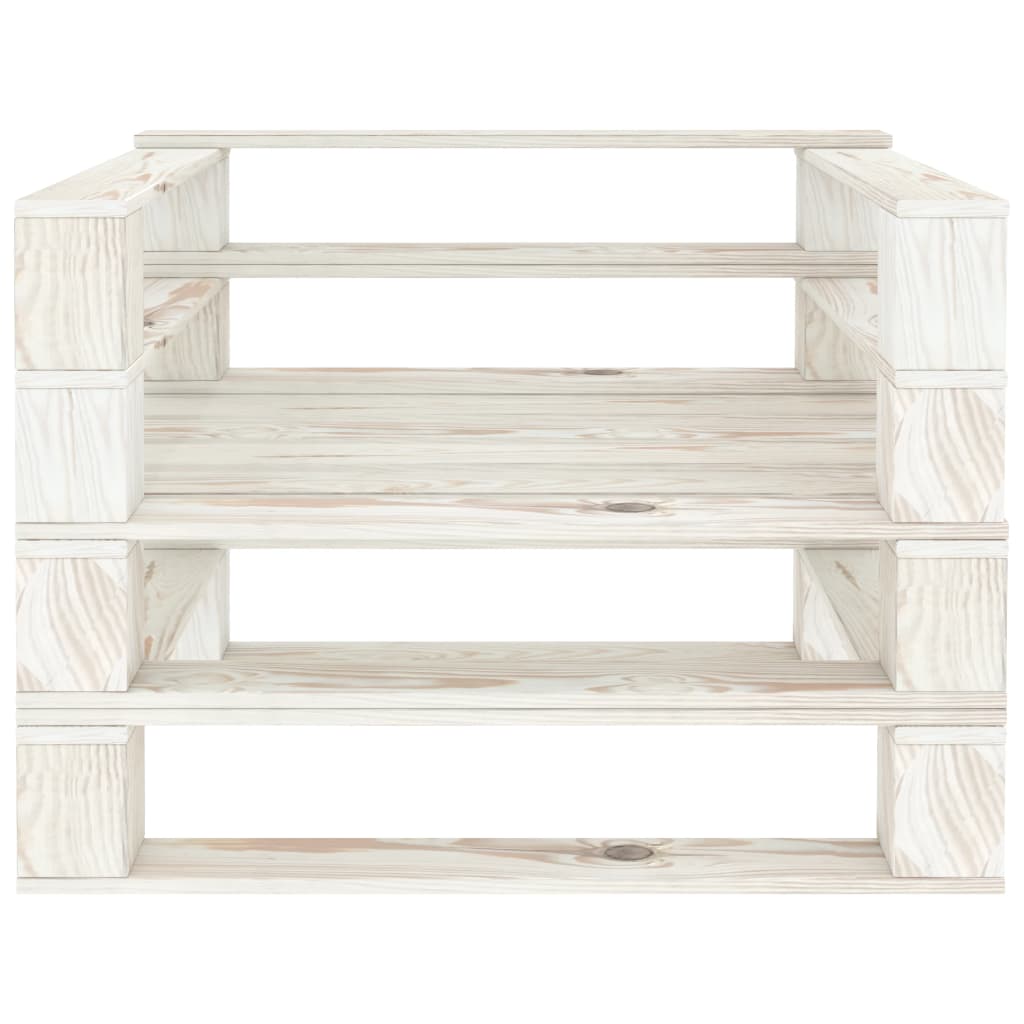 Tuinfauteuil pallet hout wit is nu te koop bij PeponiXL, paradijselijk wonen!