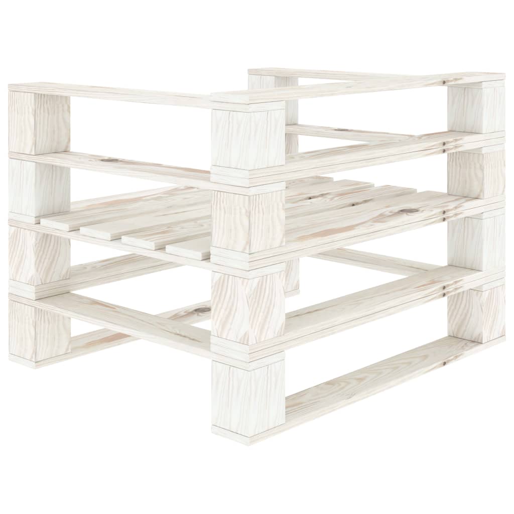 Tuinfauteuil pallet hout wit is nu te koop bij PeponiXL, paradijselijk wonen!