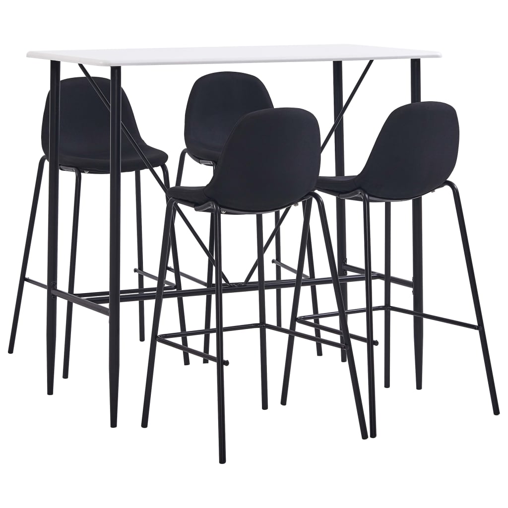 5-delige Barset stof zwart is nu te koop bij PeponiXL, paradijselijk wonen!