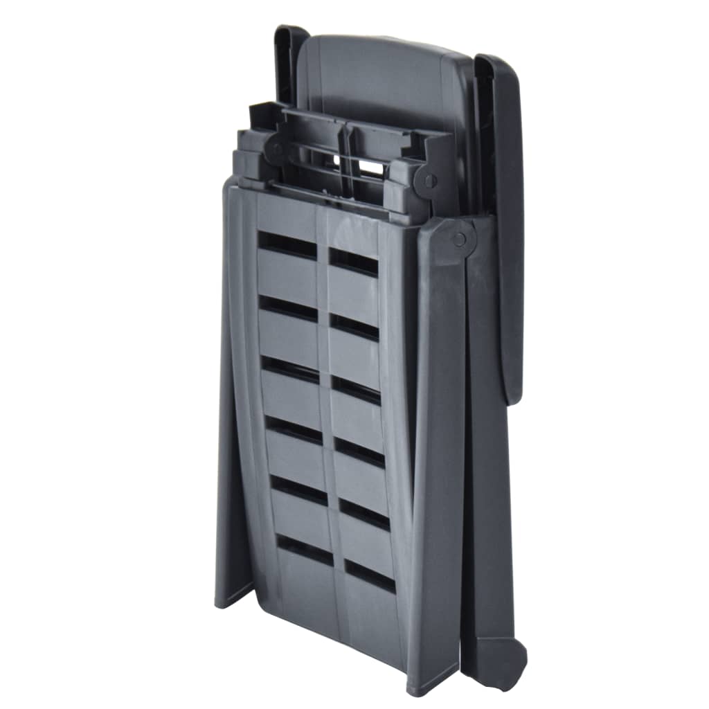 Ligbed inklapbaar kunststof antraciet is nu te koop bij PeponiXL, paradijselijk wonen!