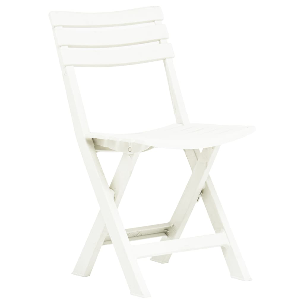 Tuinstoelen inklapbaar 2 st kunststof wit is nu te koop bij PeponiXL, paradijselijk wonen!