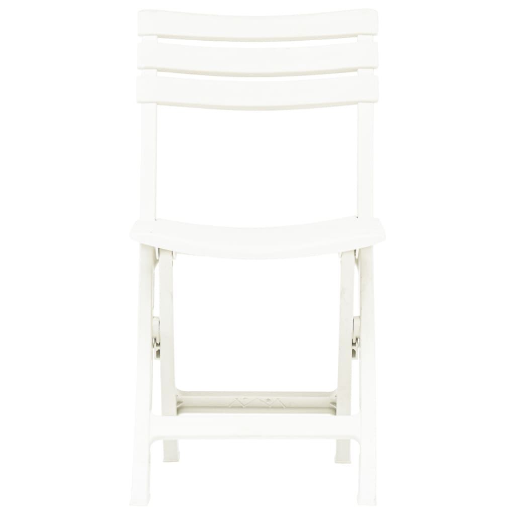 Tuinstoelen inklapbaar 2 st kunststof wit is nu te koop bij PeponiXL, paradijselijk wonen!