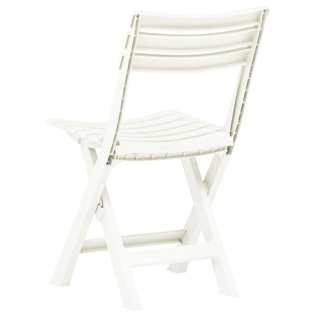 Tuinstoelen inklapbaar 2 st kunststof wit is nu te koop bij PeponiXL, paradijselijk wonen!