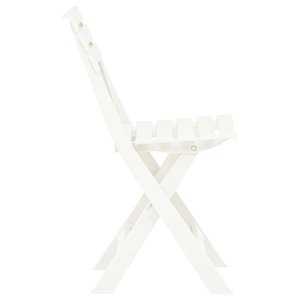 Tuinstoelen inklapbaar 2 st kunststof wit is nu te koop bij PeponiXL, paradijselijk wonen!