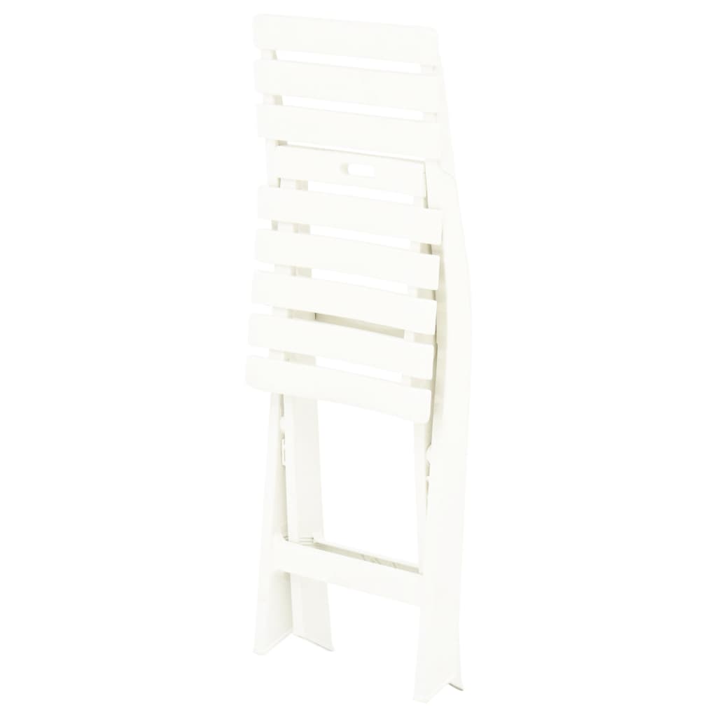 Tuinstoelen inklapbaar 2 st kunststof wit is nu te koop bij PeponiXL, paradijselijk wonen!